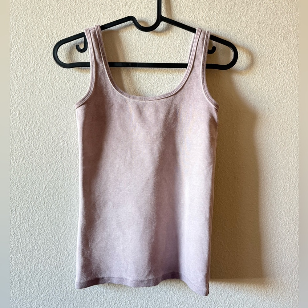 Zara Scoop Neck Tank Top - Ombre Light Mauve